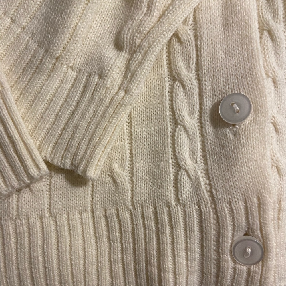 Turtle Bay Button Cable Knit Cardigan Sweater | L